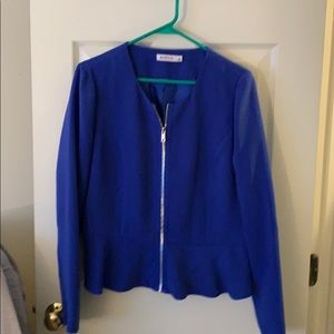 Blue zip up jacket